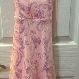 Elegant Pink Backless Dress